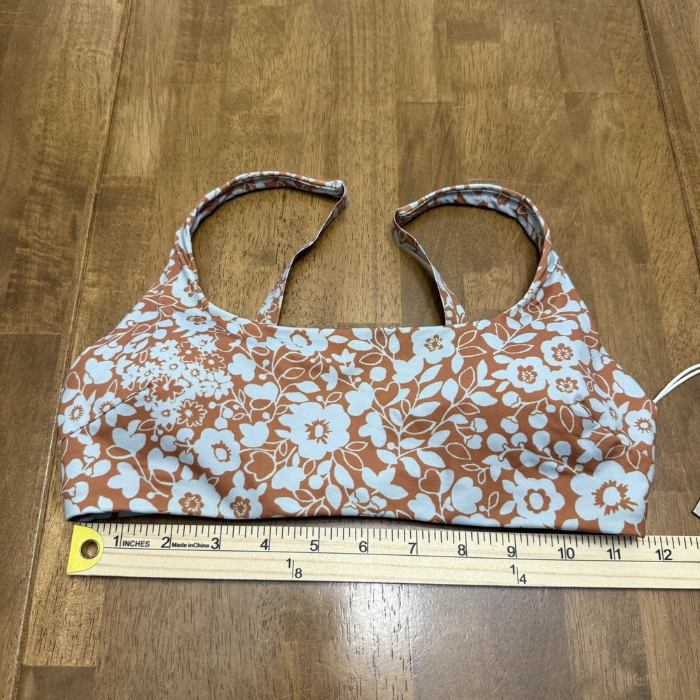 Everlane bikini top women's XXS floral‎ romantic cottage square neck ReNew NEW - Picture 6 of 10